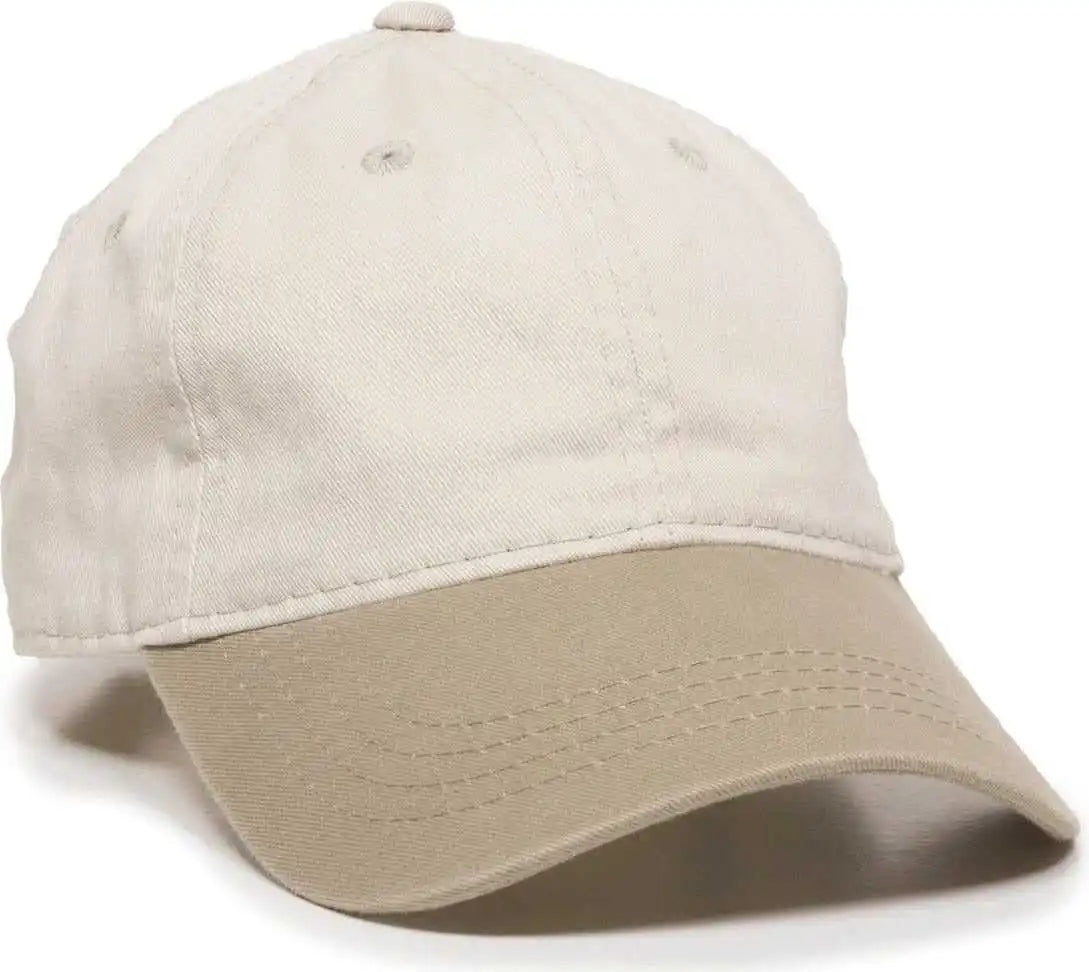 Oc Sports Gwt-111 Adjustable Strap Garment Wash Cotton Cap - Putty Khaki - Adult