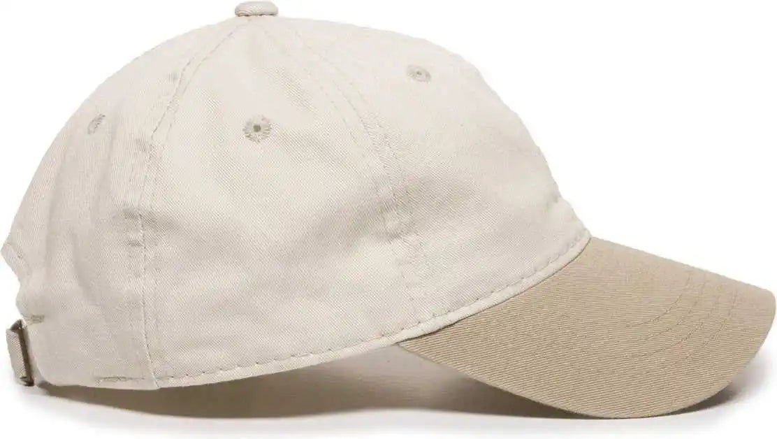 Oc Sports Gwt-111 Adjustable Strap Garment Wash Cotton Cap - Putty Khaki - Adult