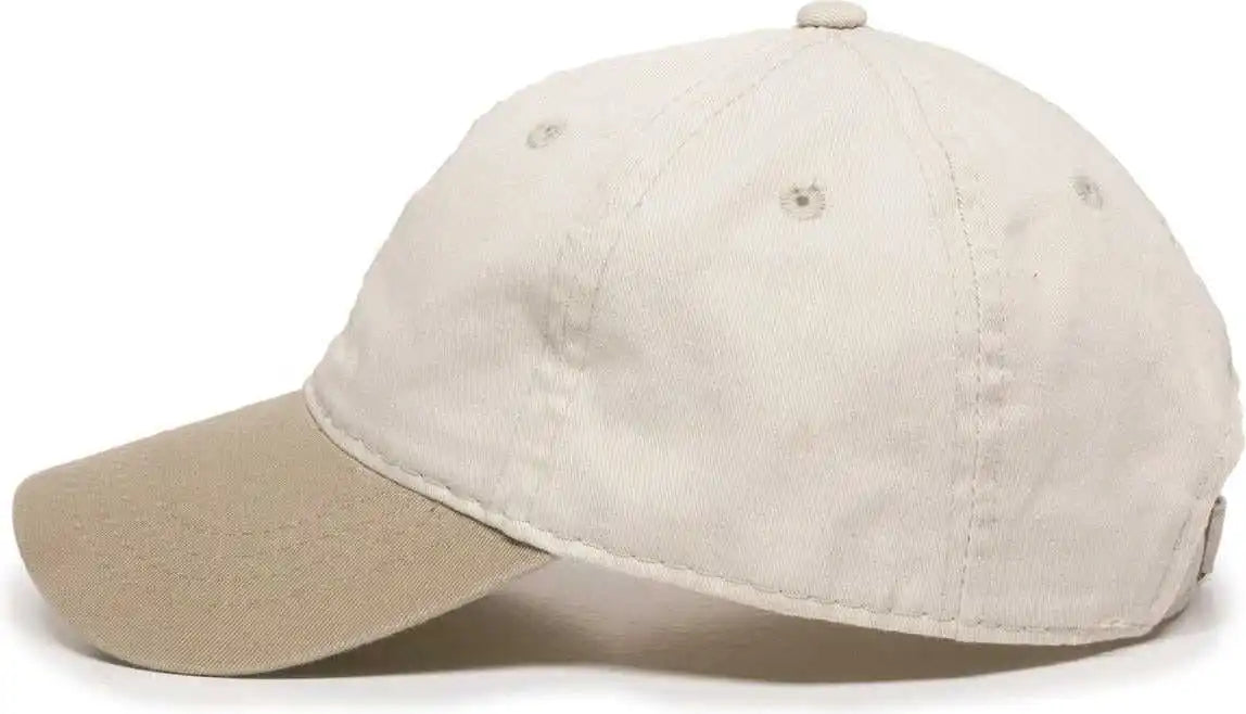 Oc Sports Gwt-111 Adjustable Strap Garment Wash Cotton Cap - Putty Khaki - Adult
