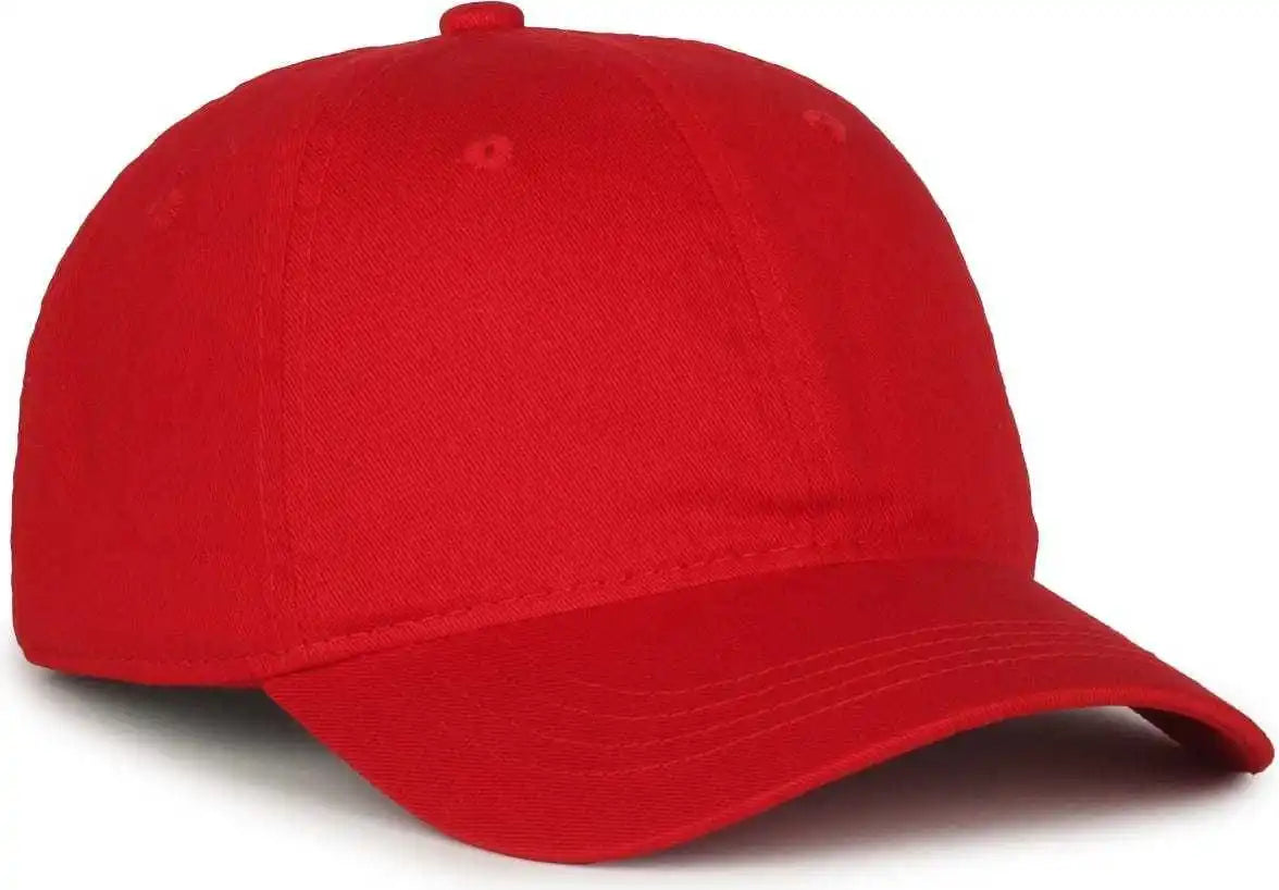 Oc Sports Gwt-111 Adjustable Strap Garment Wash Cotton Cap - Red - 6 7/8’’ - 7 1/2’’