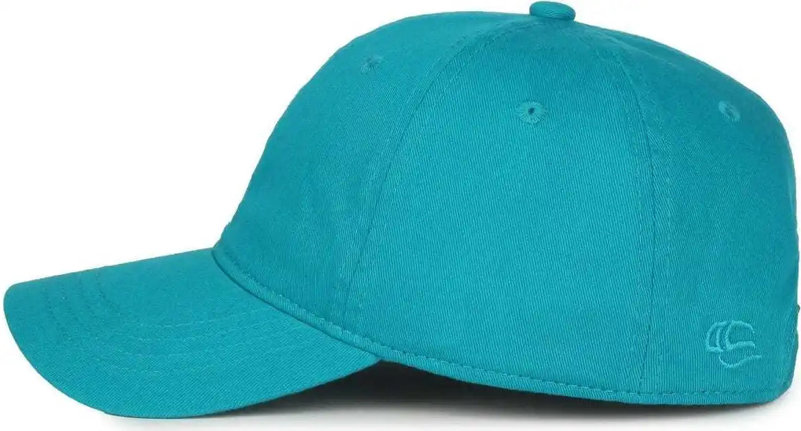 Oc Sports Gwt-111 Adjustable Strap Garment Wash Cotton Cap - Teal - 6 7/8’’ - 7 1/2’’