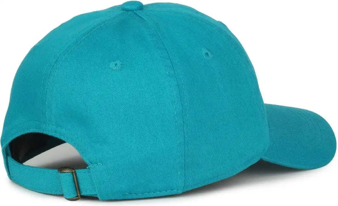 Oc Sports Gwt-111 Adjustable Strap Garment Wash Cotton Cap - Teal - 6 7/8’’ - 7 1/2’’