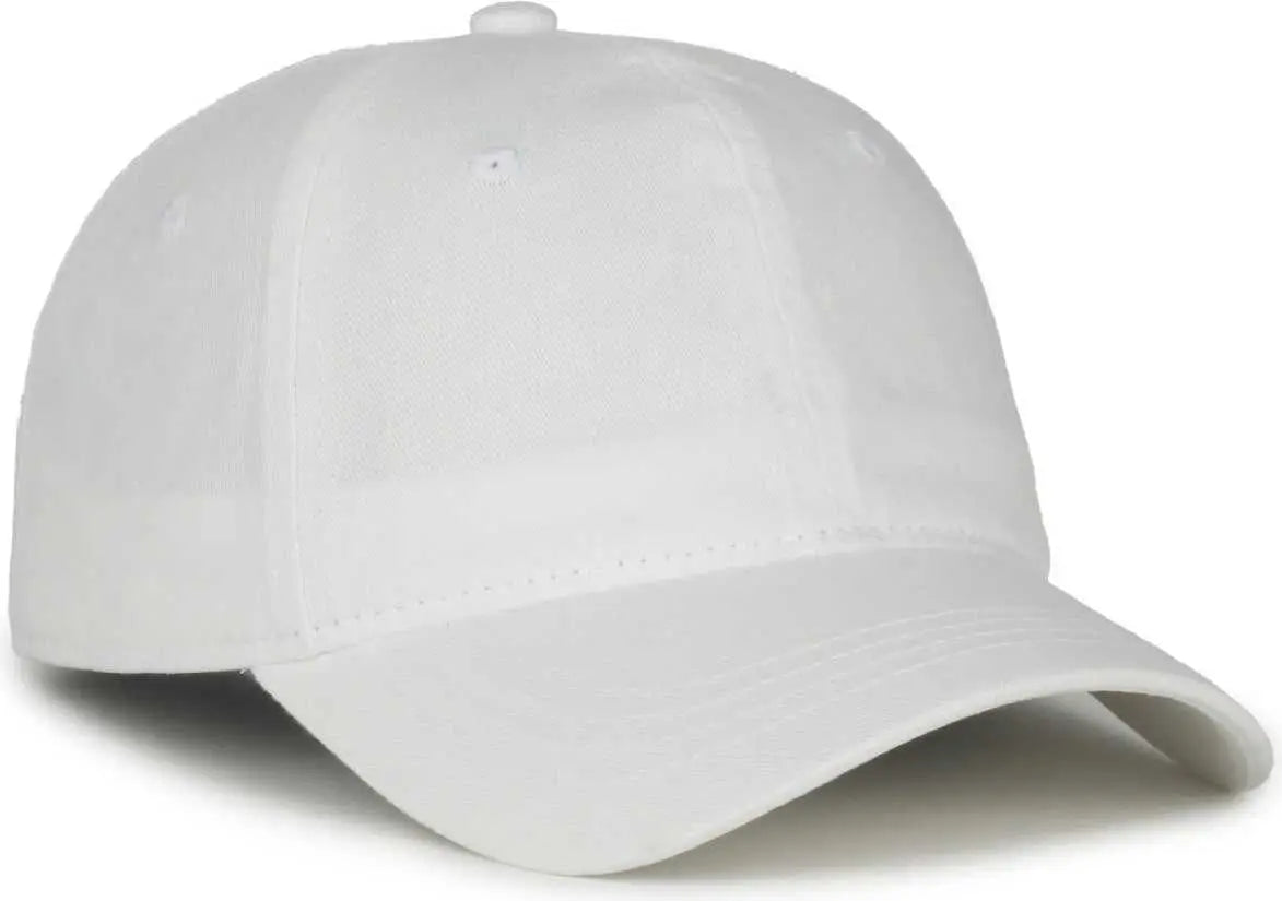 Oc Sports Gwt-111 Adjustable Strap Garment Wash Cotton Cap - White
