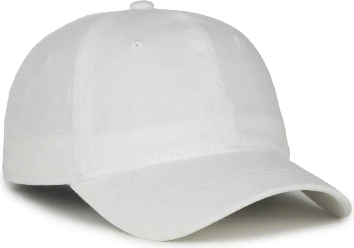 Oc Sports Gwt-111 Adjustable Strap Garment Wash Cotton Cap - White - 6 7/8’’ - 7 1/2’’