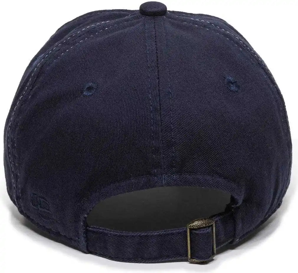 Oc Sports Gwt-111 Adjustable Strap Garment Wash Cotton Cap - White Navy - 6 7/8’’ - 7 1/2’’