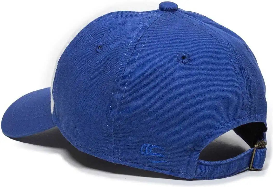 Oc Sports Gwt 111 Adjustable Strap Garment Wash Cotton Cap White Royal / 6 7/8’’ 7 1/2’’