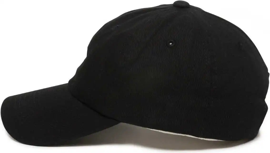 Oc Sports Gwt-116 Adj. Garment Wash Cotton Baseball Cap - Black - 6 7/8’’ - 7 1/2’’