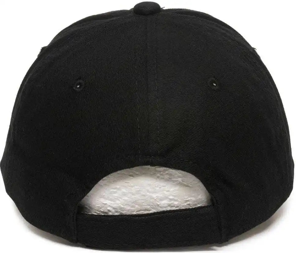 Oc Sports Gwt-116 Adj. Garment Wash Cotton Baseball Cap - Black - 6 7/8’’ - 7 1/2’’