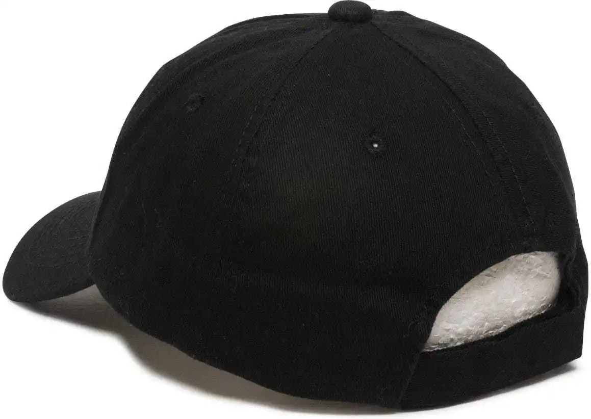 Oc Sports Gwt-116 Adj. Garment Wash Cotton Baseball Cap - Black - 6 7/8’’ - 7 1/2’’