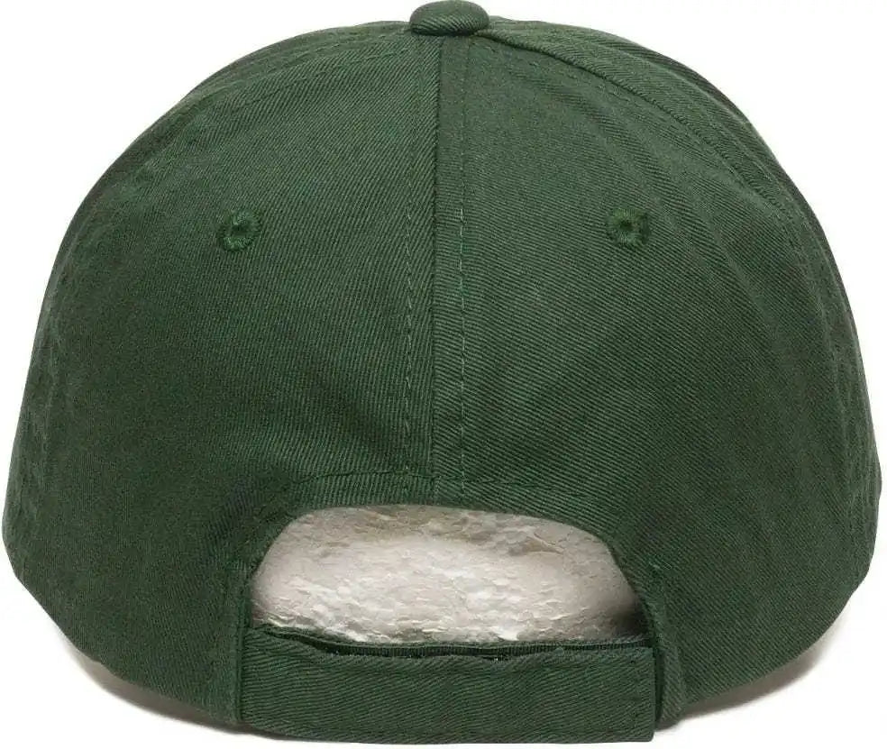 Oc Sports Gwt-116 Adj. Garment Wash Cotton Baseball Cap - Dark Green - Forest / 6 7/8’’ - 7 1/2’’