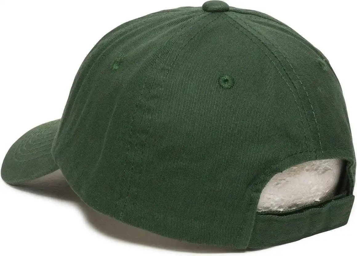 Oc Sports Gwt-116 Adj. Garment Wash Cotton Baseball Cap - Dark Green - Forest / 6 7/8’’ - 7 1/2’’