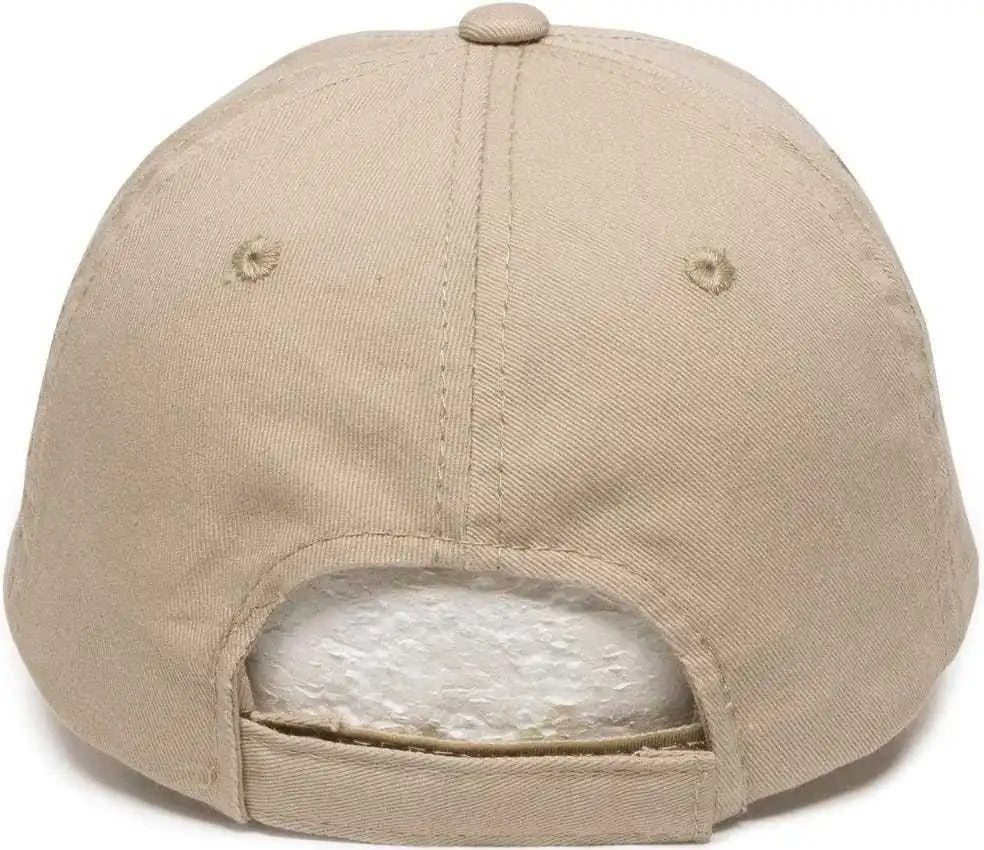 Oc Sports Gwt-116 Adj. Garment Wash Cotton Baseball Cap - Khaki - 6 7/8’’ - 7 1/2’’