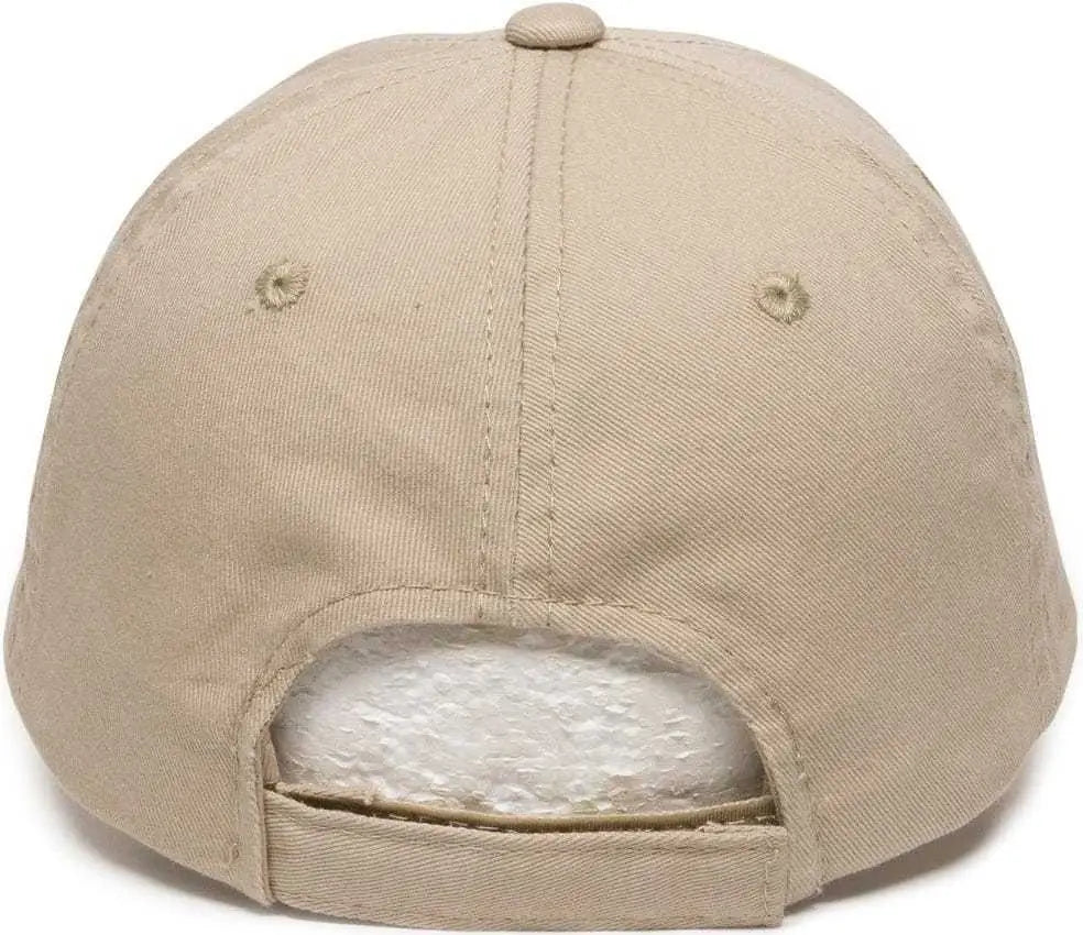 Oc Sports Gwt-116 Adj. Garment Wash Cotton Baseball Cap - Khaki