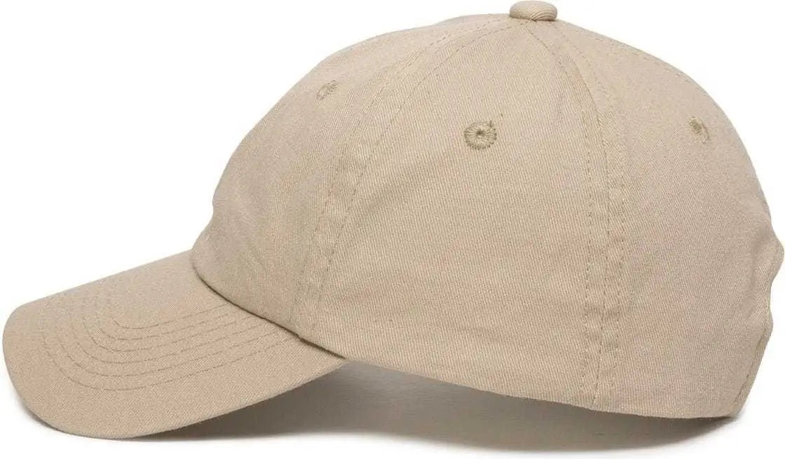 Oc Sports Gwt-116 Adj. Garment Wash Cotton Baseball Cap - Khaki