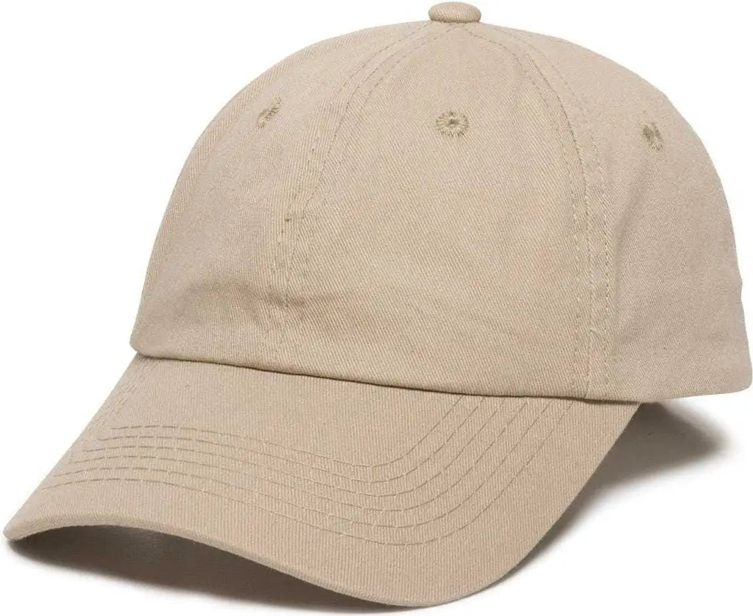 Oc Sports Gwt-116 Adj. Garment Wash Cotton Baseball Cap - Khaki