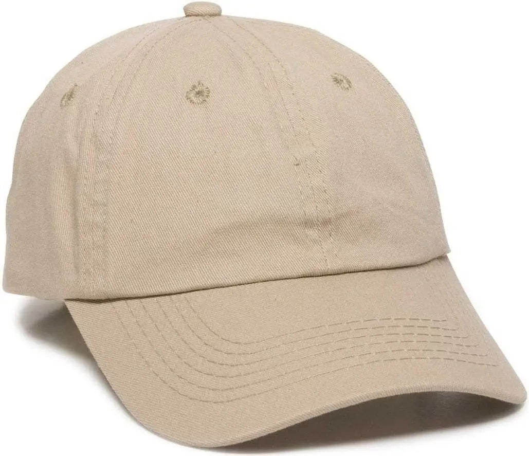 Oc Sports Gwt-116 Adj. Garment Wash Cotton Baseball Cap - Khaki
