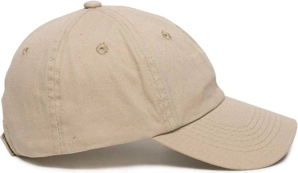 Oc Sports Gwt-116 Adj. Garment Wash Cotton Baseball Cap - Khaki