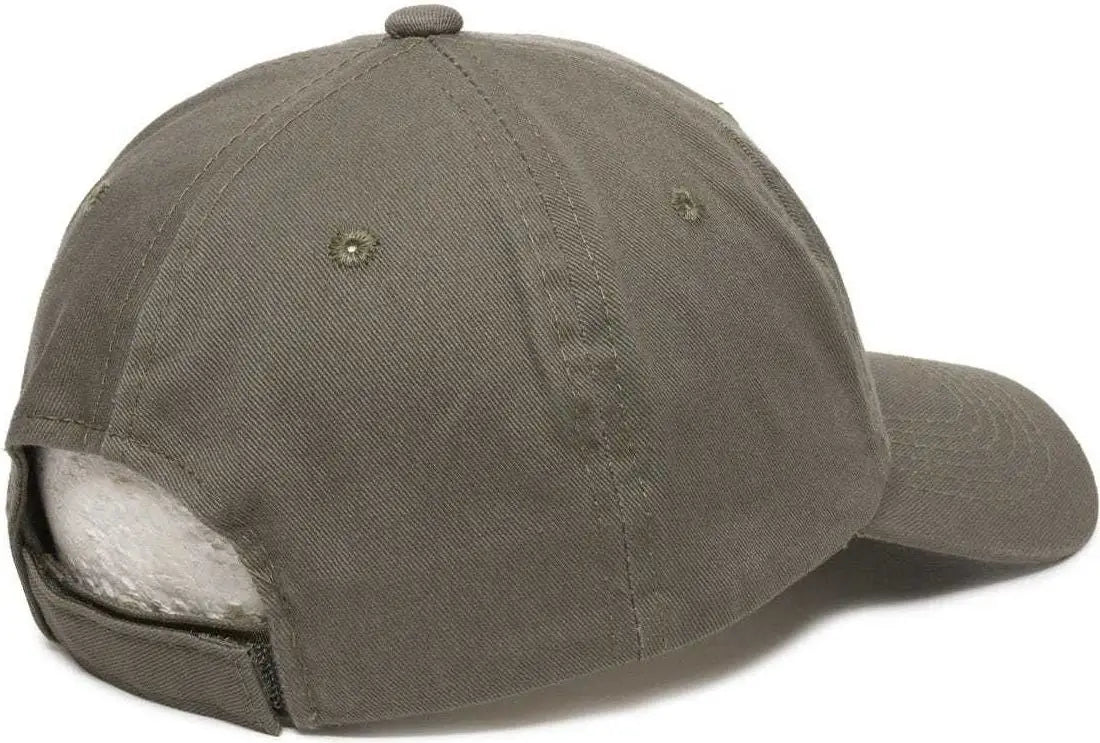 Oc Sports Gwt-116 Adj. Garment Wash Cotton Baseball Cap - Loden