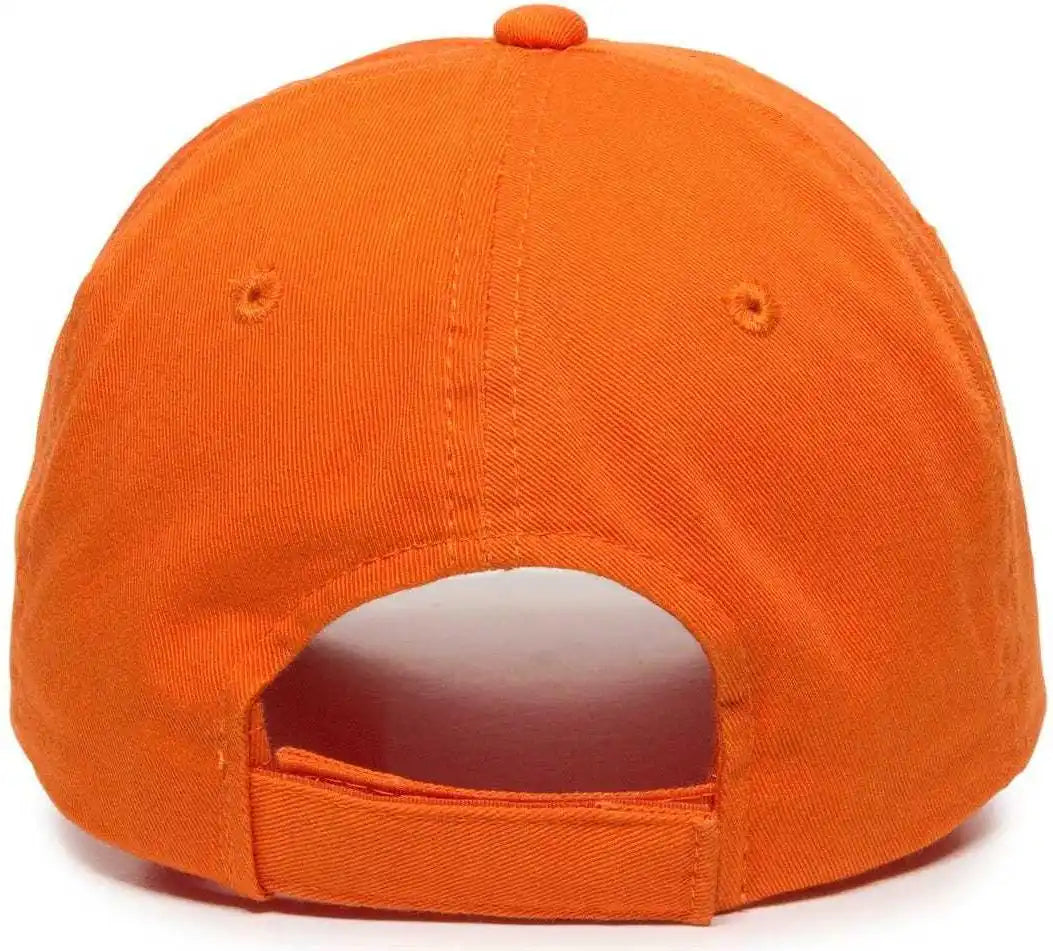 Oc Sports Gwt-116 Adj. Garment Wash Cotton Baseball Cap - Orange - 6 7/8’’ - 7 1/2’’