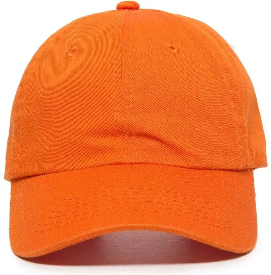 Oc Sports Gwt-116 Adj. Garment Wash Cotton Baseball Cap - Orange - 6 7/8’’ - 7 1/2’’