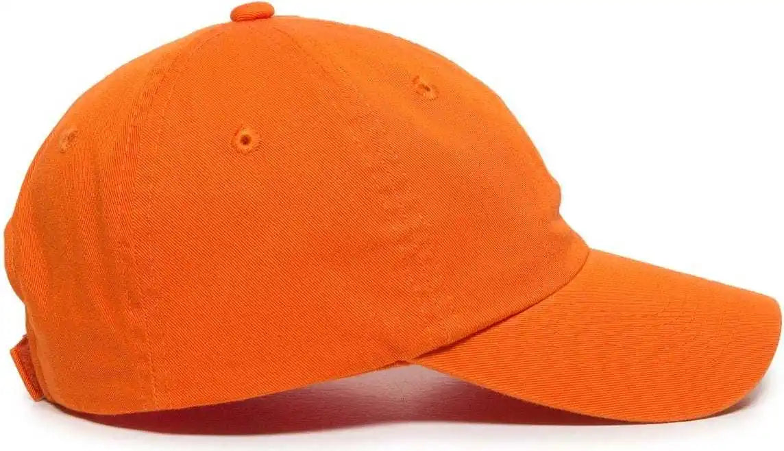 Oc Sports Gwt-116 Adj. Garment Wash Cotton Baseball Cap - Orange - 6 7/8’’ - 7 1/2’’
