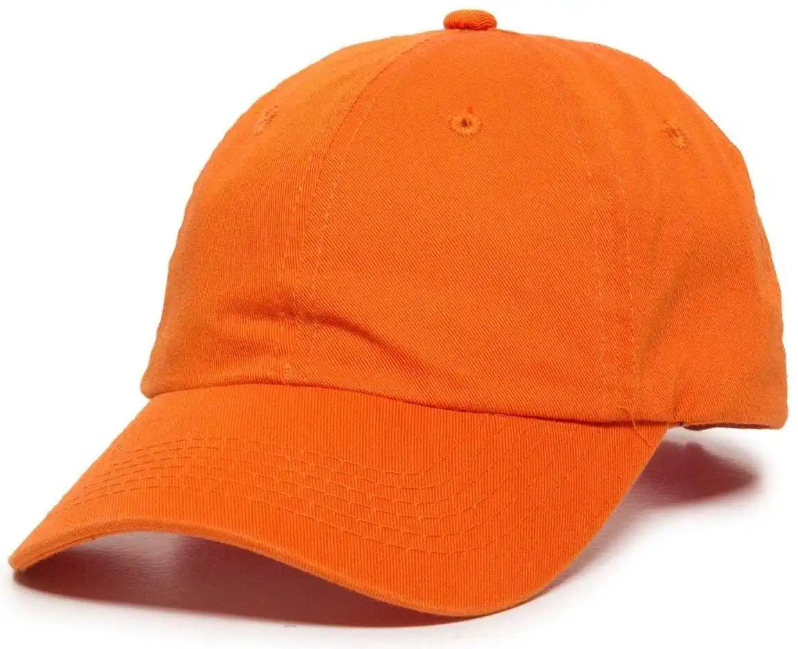 Oc Sports Gwt-116 Adj. Garment Wash Cotton Baseball Cap - Orange - 6 7/8’’ - 7 1/2’’