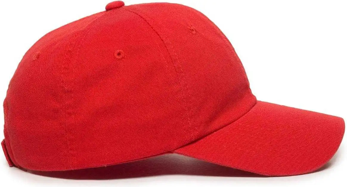 Oc Sports Gwt-116 Adj. Garment Wash Cotton Baseball Cap - Red - 6 7/8’’ - 7 1/2’’