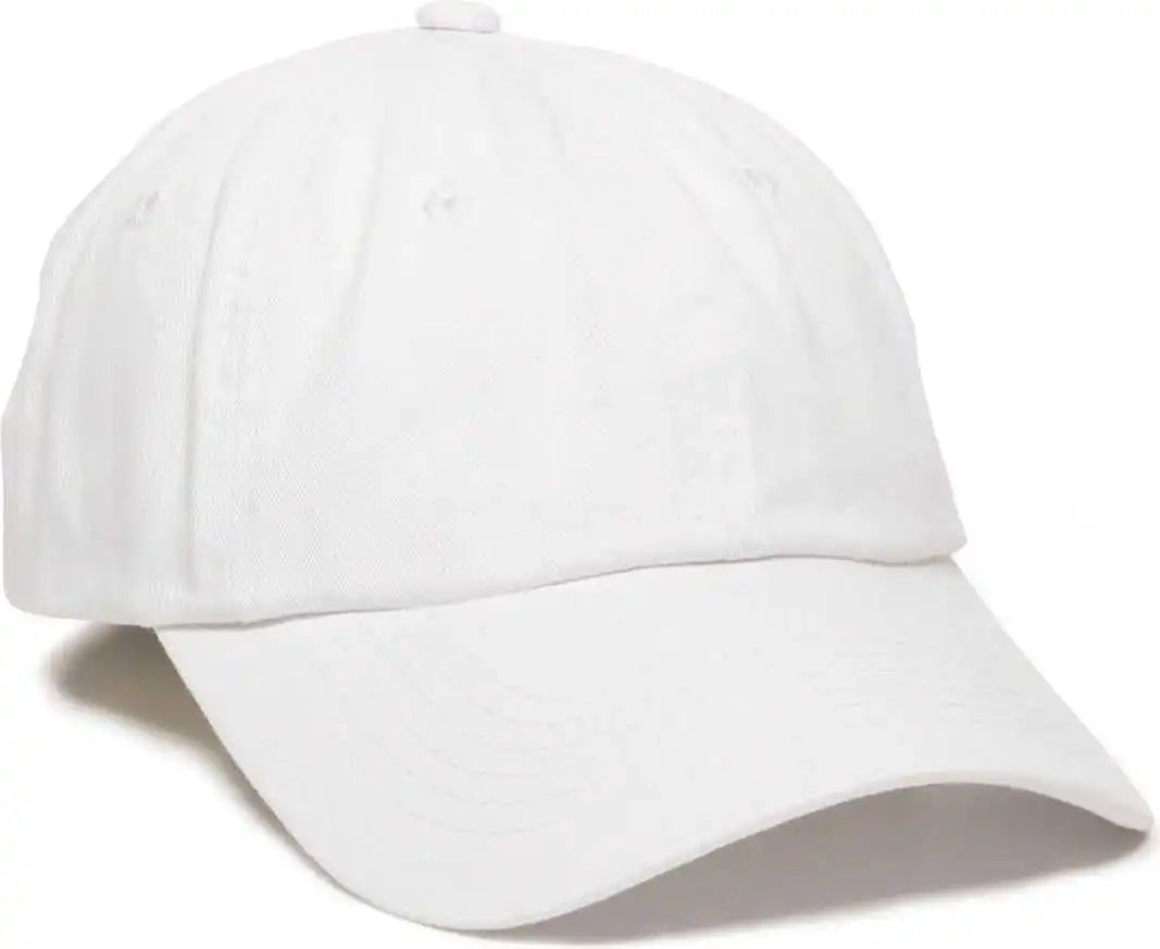 Oc Sports Gwt-116 Adj. Garment Wash Cotton Baseball Cap - White - 6 7/8’’ - 7 1/2’’
