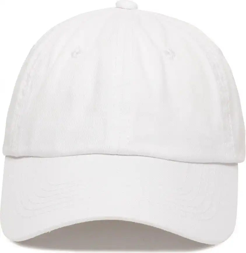 Oc Sports Gwt-116 Adj. Garment Wash Cotton Baseball Cap - White - 6 7/8’’ - 7 1/2’’