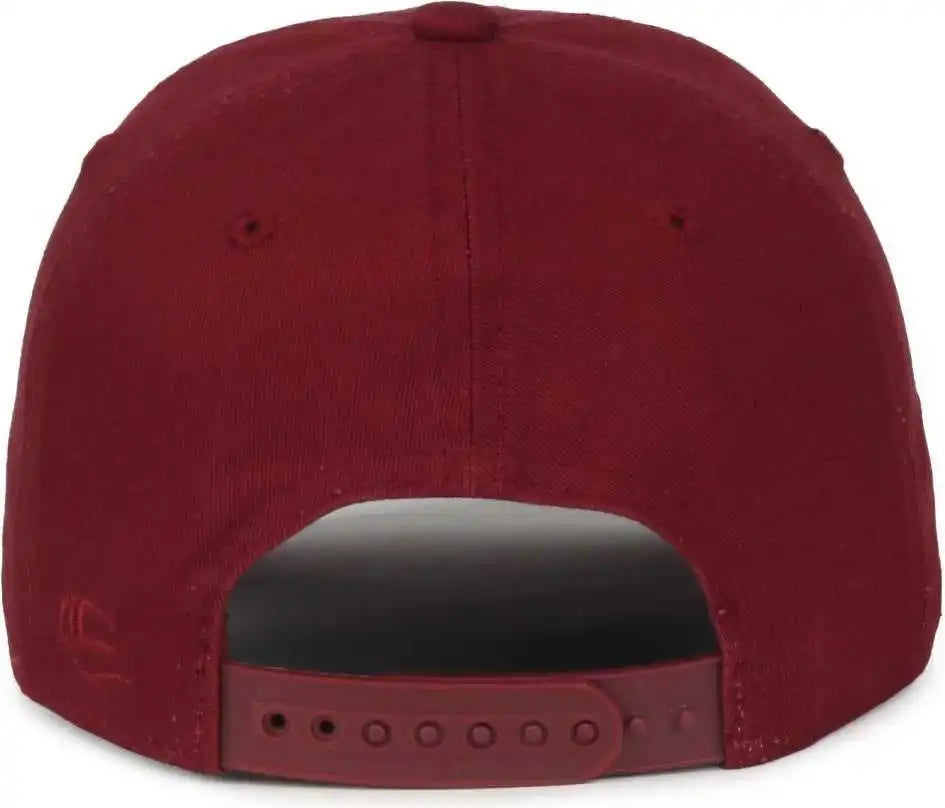 Oc Sports Gwt-sb Garment Washed Snap Back Dad Cap - Burgundy - Osfm
