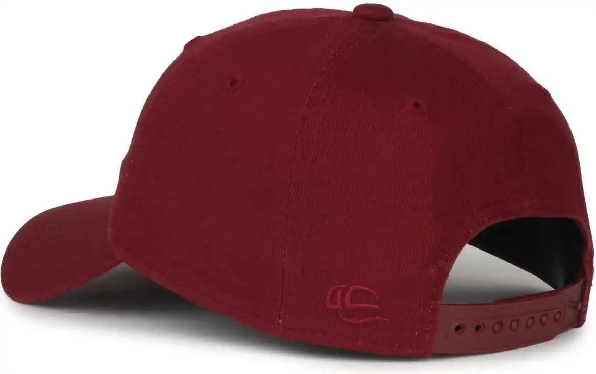 Oc Sports Gwt-sb Garment Washed Snap Back Dad Cap - Burgundy - Osfm