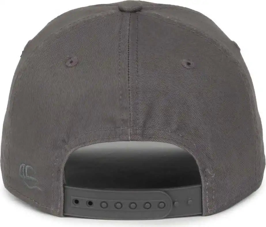 Oc Sports Gwt-sb Garment Washed Snap Back Dad Cap - Charcoal - Dark Gray / Osfm