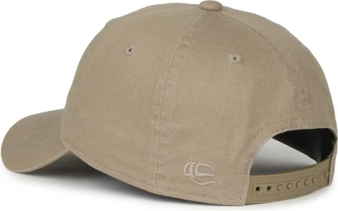 Oc Sports Gwt-sb Garment Washed Snap Back Dad Cap - Khaki - Osfm