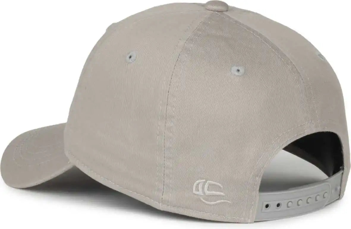 Oc Sports Gwt-sb Garment Washed Snap Back Dad Cap - Light Gray