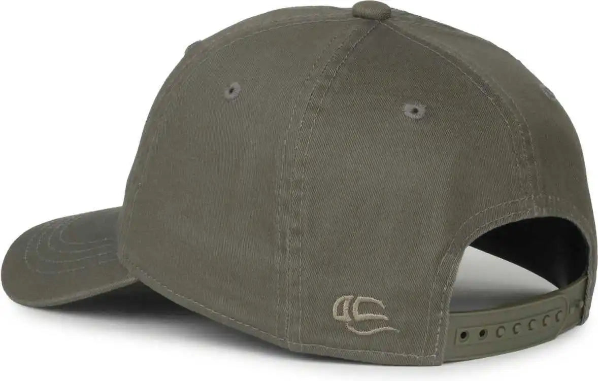 Oc Sports Gwt-sb Garment Washed Snap Back Dad Cap - Olive - Osfm