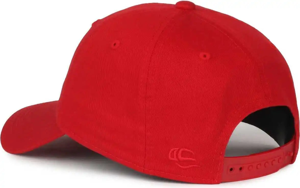 Oc Sports Gwt-sb Garment Washed Snap Back Dad Cap - Red