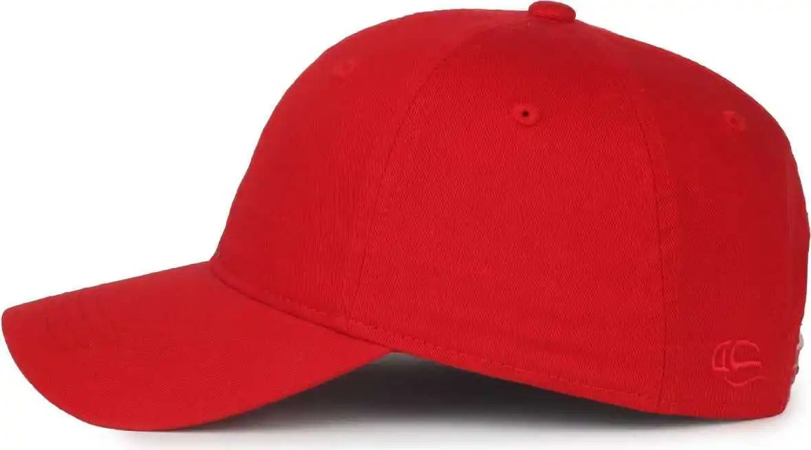Oc Sports Gwt-sb Garment Washed Snap Back Dad Cap - Red