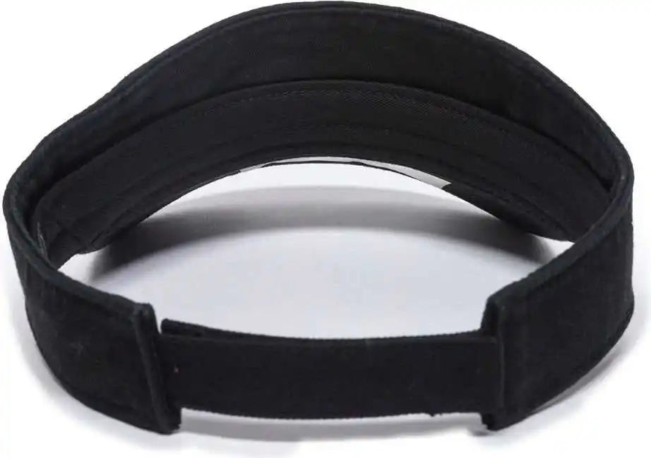 Oc Sports Gwtv-100 Adjustable Garment Washed Twill Visors - Black - one Size Fits Most
