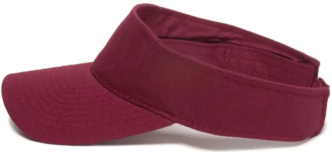 Oc Sports Gwtv-100 Adjustable Garment Washed Twill Visors - Red - 6 7/8’’ - 7 1/2’’
