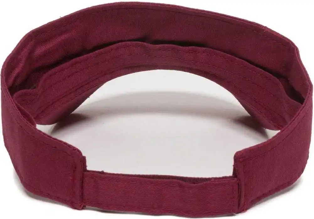 Oc Sports Gwtv-100 Adjustable Garment Washed Twill Visors - Red - 6 7/8’’ - 7 1/2’’