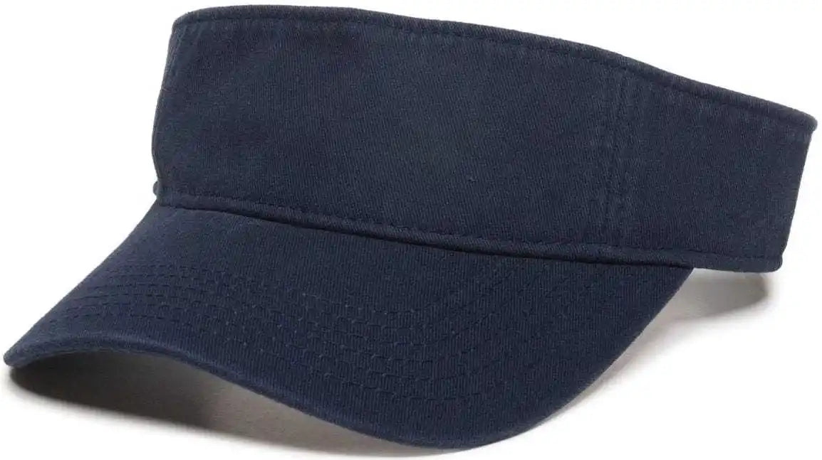 Oc Sports Gwtv-100 Adjustable Garment Washed Twill Visors - True Navy - 6 7/8’’ - 7 1/2’’
