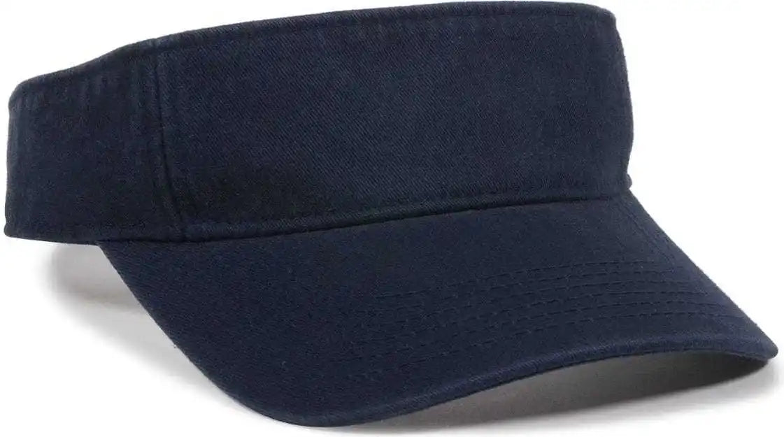 Oc Sports Gwtv-100 Adjustable Garment Washed Twill Visors - True Navy - 6 7/8’’ - 7 1/2’’
