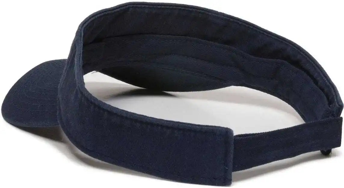 Oc Sports Gwtv-100 Adjustable Garment Washed Twill Visors - True Navy - 6 7/8’’ - 7 1/2’’