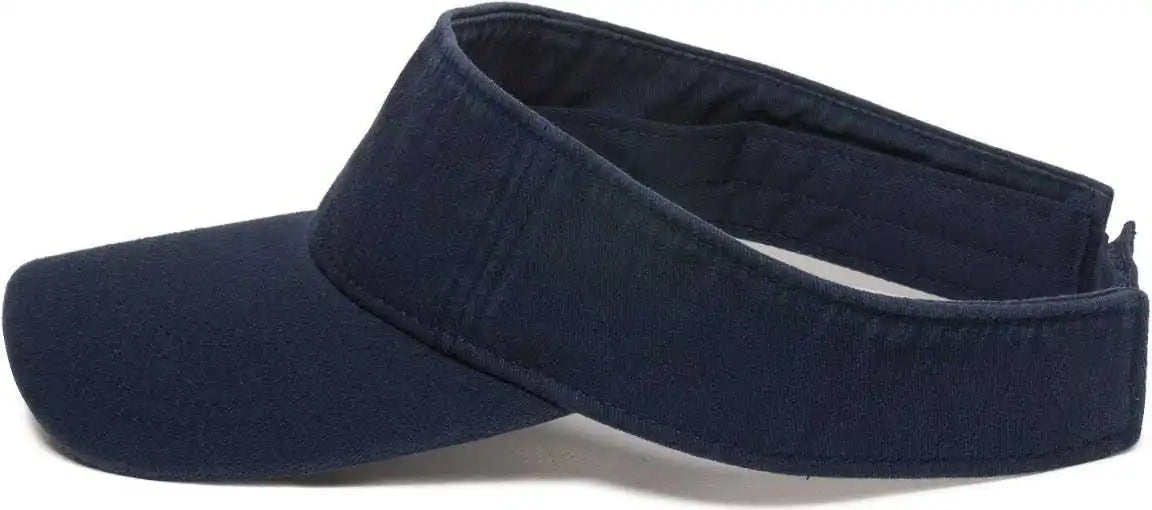 Oc Sports Gwtv-100 Adjustable Garment Washed Twill Visors - True Navy - 6 7/8’’ - 7 1/2’’