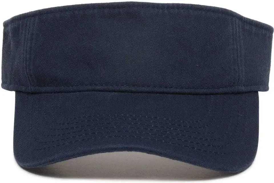 Oc Sports Gwtv-100 Adjustable Garment Washed Twill Visors - True Navy - 6 7/8’’ - 7 1/2’’