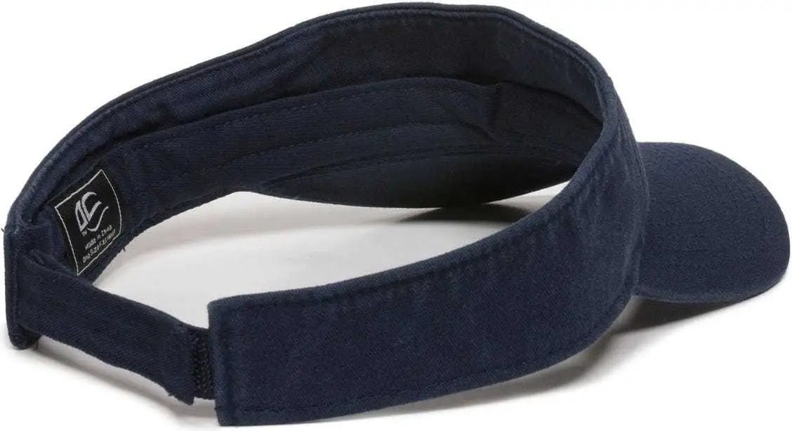 Oc Sports Gwtv-100 Adjustable Garment Washed Twill Visors - True Navy - 6 7/8’’ - 7 1/2’’