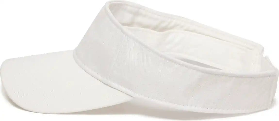 Oc Sports Gwtv-100 Adjustable Garment Washed Twill Visors - White - 6 7/8’’ - 7 1/2’’