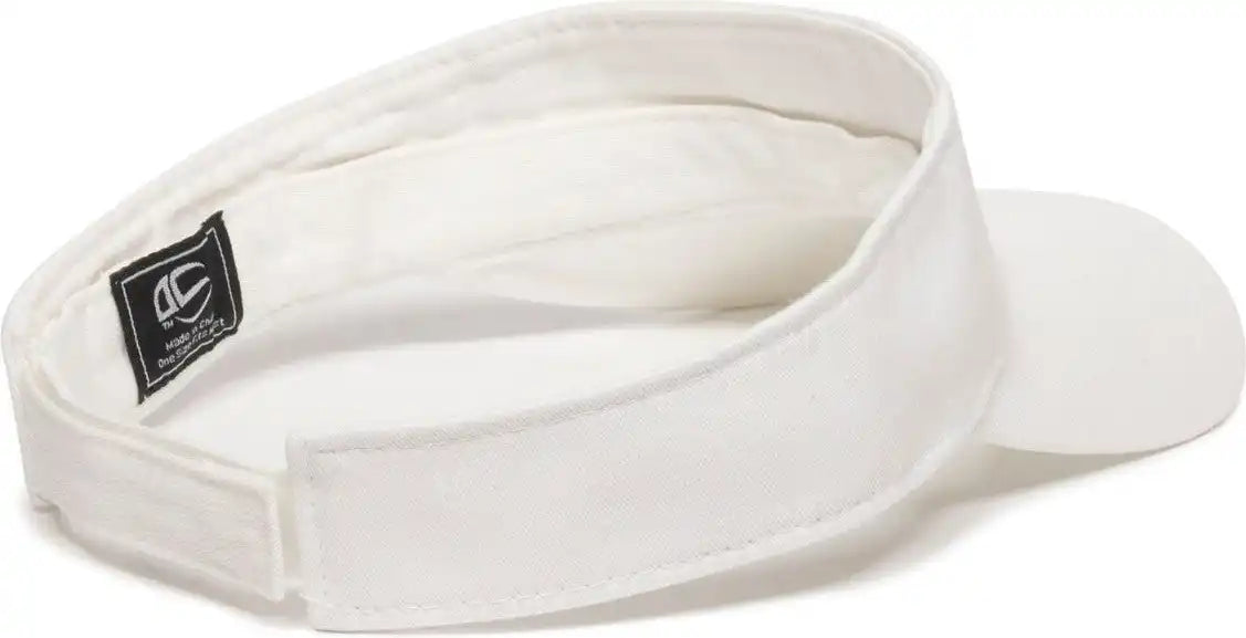 Oc Sports Gwtv-100 Adjustable Garment Washed Twill Visors - White - 6 7/8’’ - 7 1/2’’