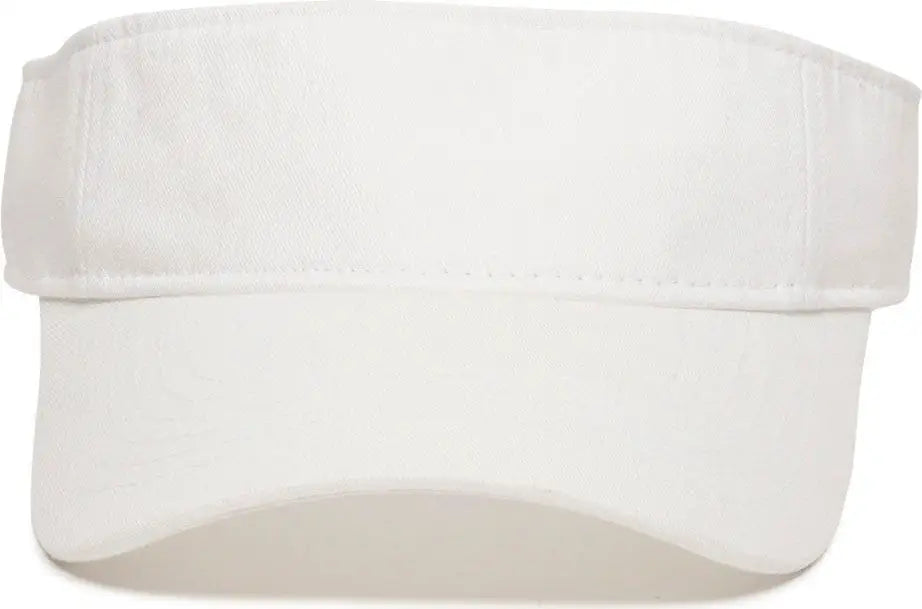 Oc Sports Gwtv-100 Adjustable Garment Washed Twill Visors - White - 6 7/8’’ - 7 1/2’’