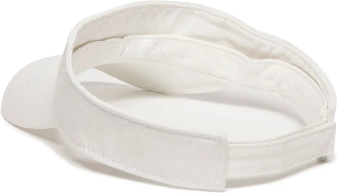 Oc Sports Gwtv-100 Adjustable Garment Washed Twill Visors - White - 6 7/8’’ - 7 1/2’’